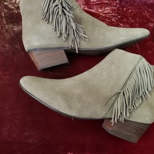 Suede Fringe Boots 10